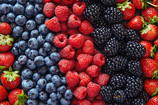istock Healthy mixed fruit and ingredients from top view 484039176