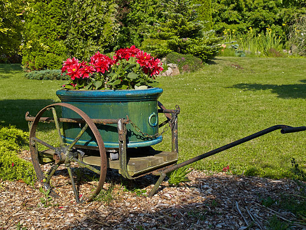 istock Garden decor in old wagon 484040222