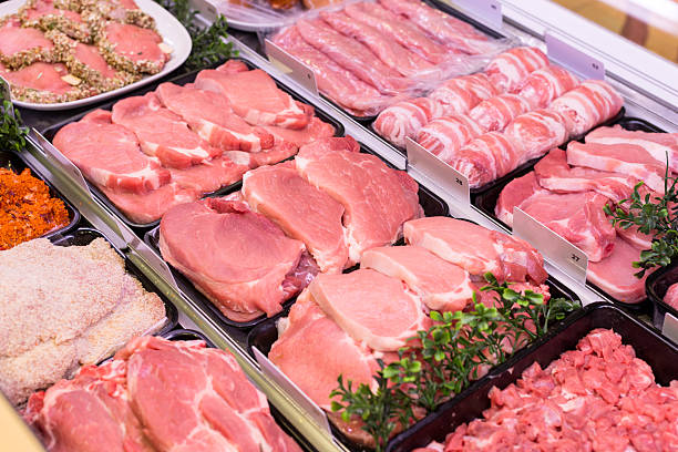 istock fresh meat in butcher shop 484042248