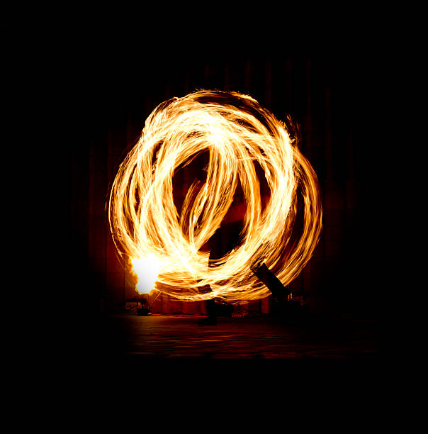 istock Fire Show Flaming Trails 484049960