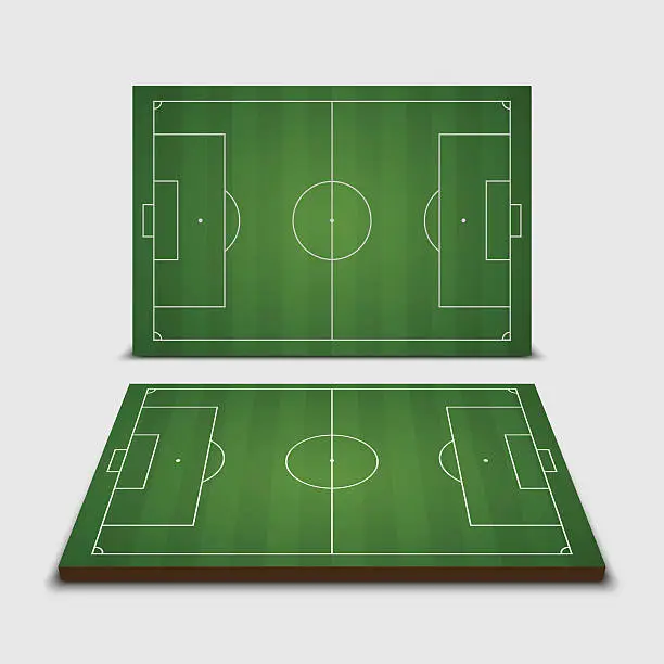 Vector illustration of Soccer field - Vector illustration