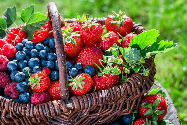 istock Healthy berries in basket 484057628