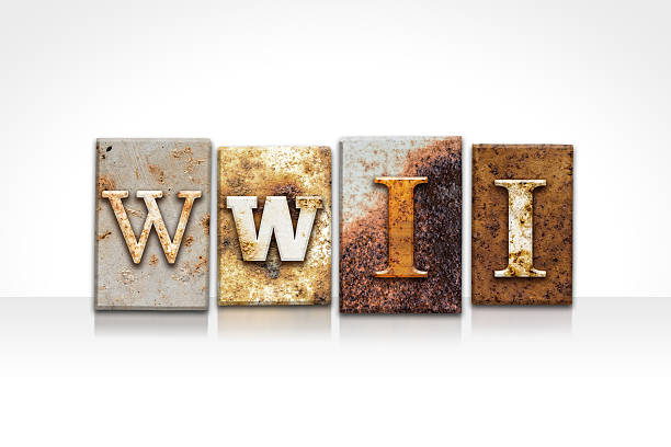istock WWII Letterpress Concept Isolated on White 484057850