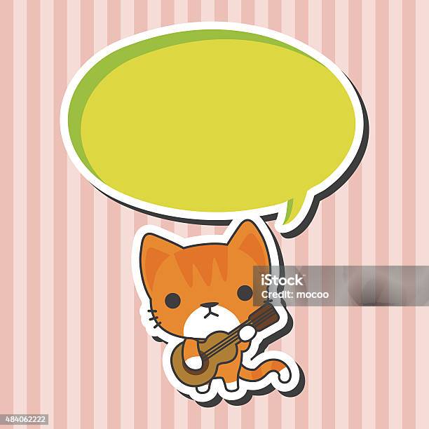 Cat Plying Instruments Gif Animal Cat Playing Instrument Cartoon Theme Elements Stock Illustration ...