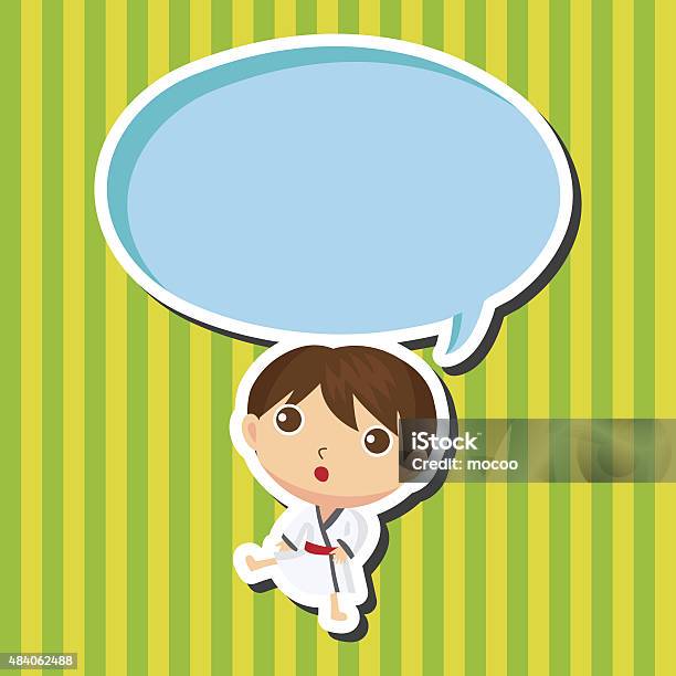 Taekwondo Theme Elements Stock Illustration - Download Image Now - 2015, Art, Art And Craft