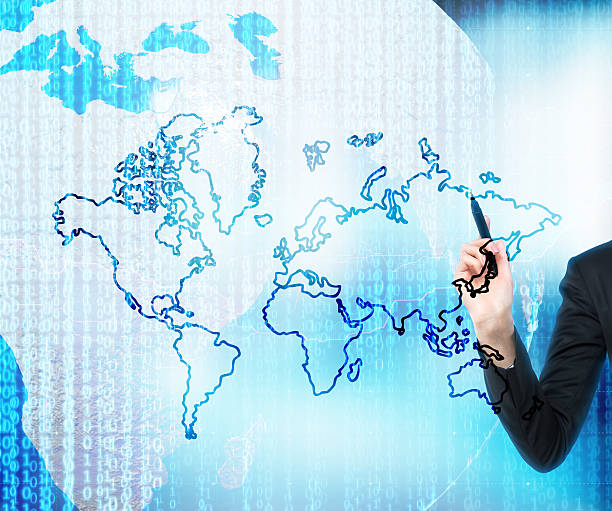 istock hand is drawing the digital business world 484063778