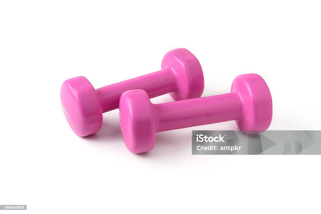 Dumbbells Dumbbells isolated on white 2015 Stock Photo