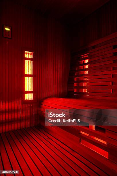 Infrared Sauna Cabin Stock Photo - Download Image Now - Sauna, Infrared Lamp, Log Cabin