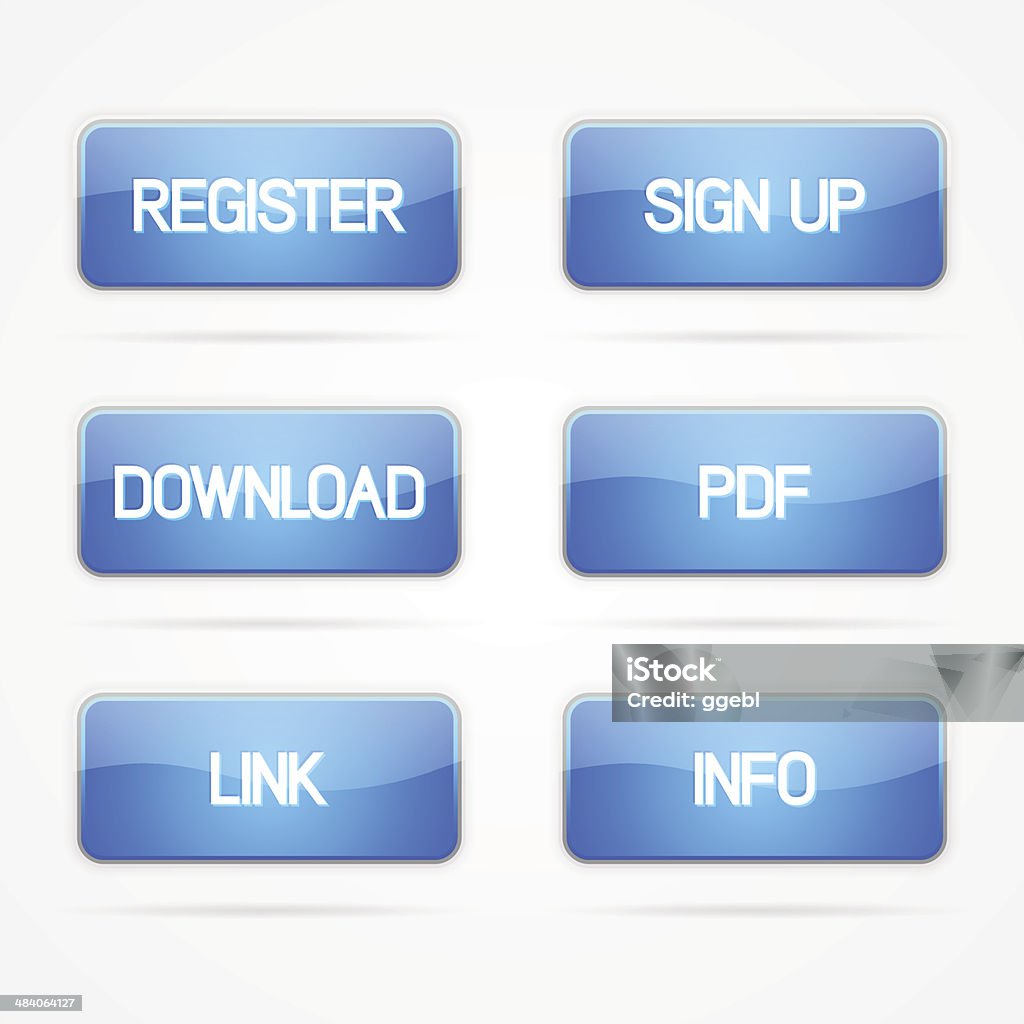 Display Vector Button Vector Buttons Set Stock Illustration - Download Image Now - Blue, Data ...