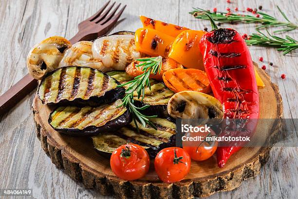 Grilled Vegetables Stock Photo - Download Image Now - Vegetable, Grilled, Barbecue - Meal