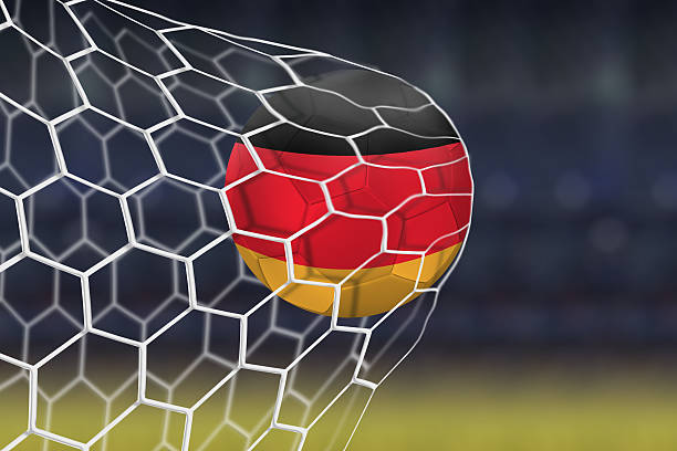 istock German ball flies into the net game 484064315