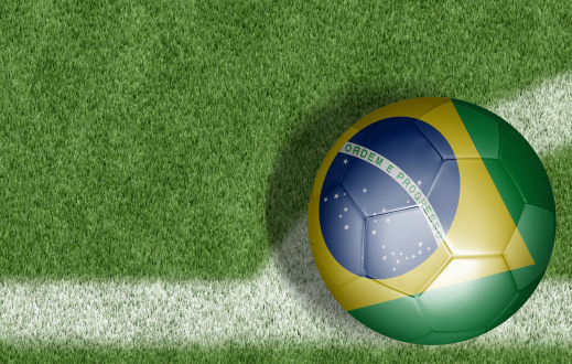 Brazilian ball on the soccer field