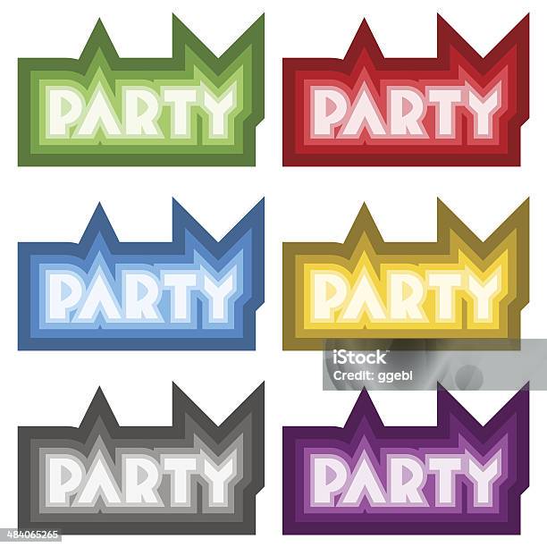 Party Week. Sign Vector Party Signs Stock Illustration - Download Image Now - Abstract ...