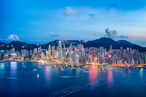 istock Hong Kong Cityscape from Air (Panorama XXL) 484066844