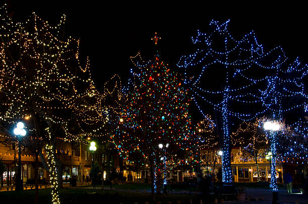 istock Santa Fe Plaza Christmas Trees 484067700