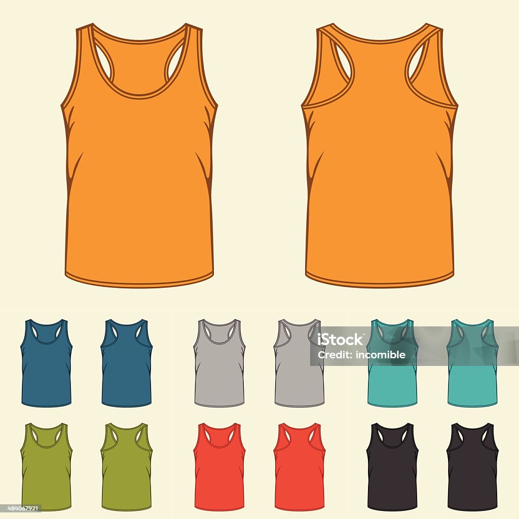 Set di modelli di colori singlets per gli uomini. - arte vettoriale royalty-free di Canotta