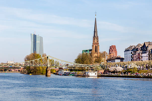 skyline of Frankfurt with river Main