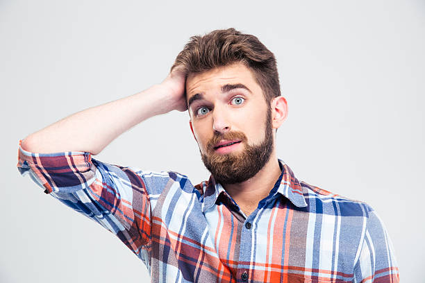 istock Portrait of amazed man looking at camera 484068226
