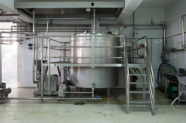 Milk and Ice Cream Factory Storage Tank 