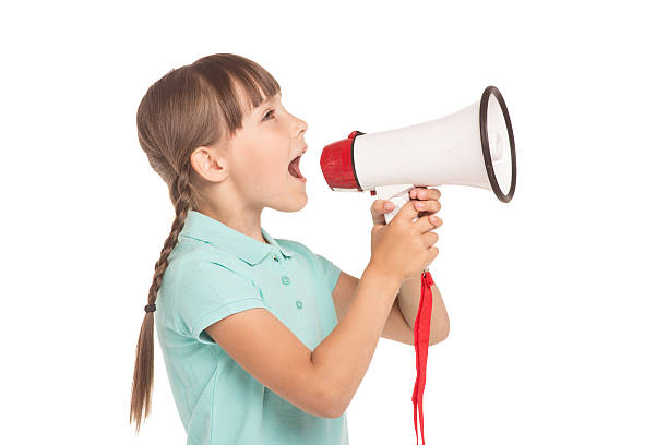 istock Little girl with two braids isolated on white 484068358