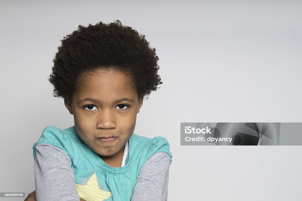 Mädchen mit einem Stirnrunzeln - Lizenzfrei Afrikanischer Abstammung Stock-Foto