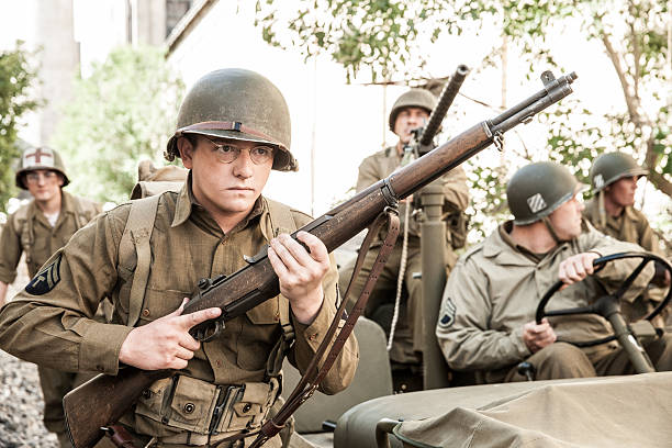istock WWII Soldiers on Patrol 484069510
