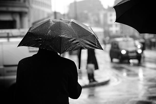 istock Umbrella In Rainy London 484070021