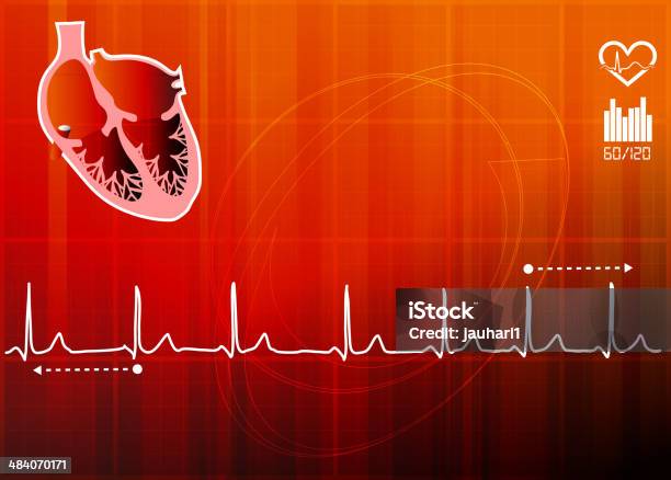 Ecg 추상적인 배경 건강관리와 의술에 대한 스톡 벡터 아트 및 기타 이미지 - 건강관리와 의술, 검사-보기, 라디오 전파