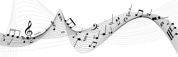 illustrations, cliparts, dessins animés et icônes de abstrait fond musical - music backgrounds musical note sheet music
