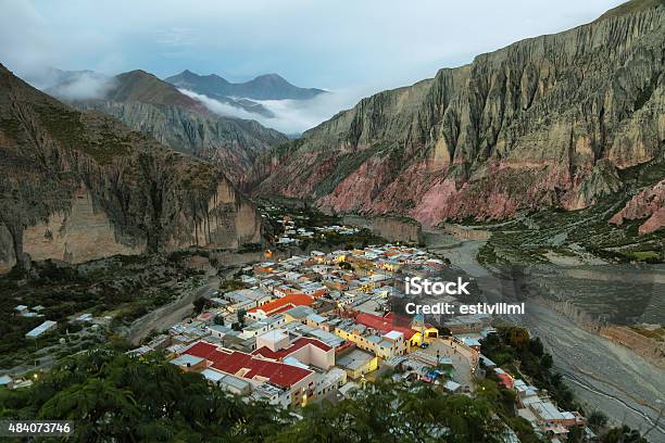 View Of Iruya Village And Multicolored Mountains Stock Photo - Download Image Now - Argentina, Quebrada De Humahuaca, 2015