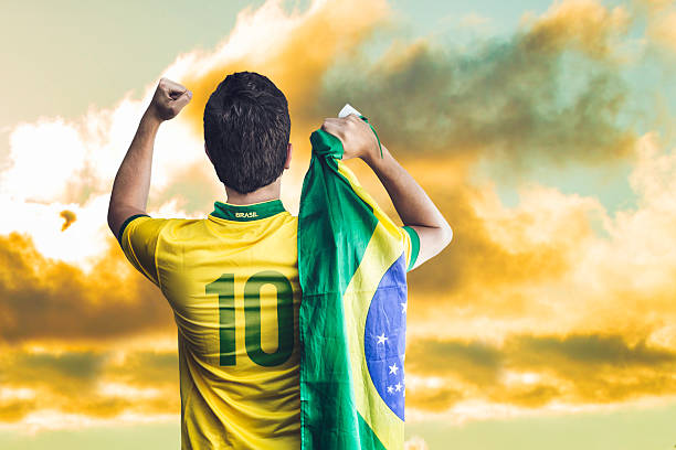 istock Brazilian fan celebrate on a beautiful day 484078527