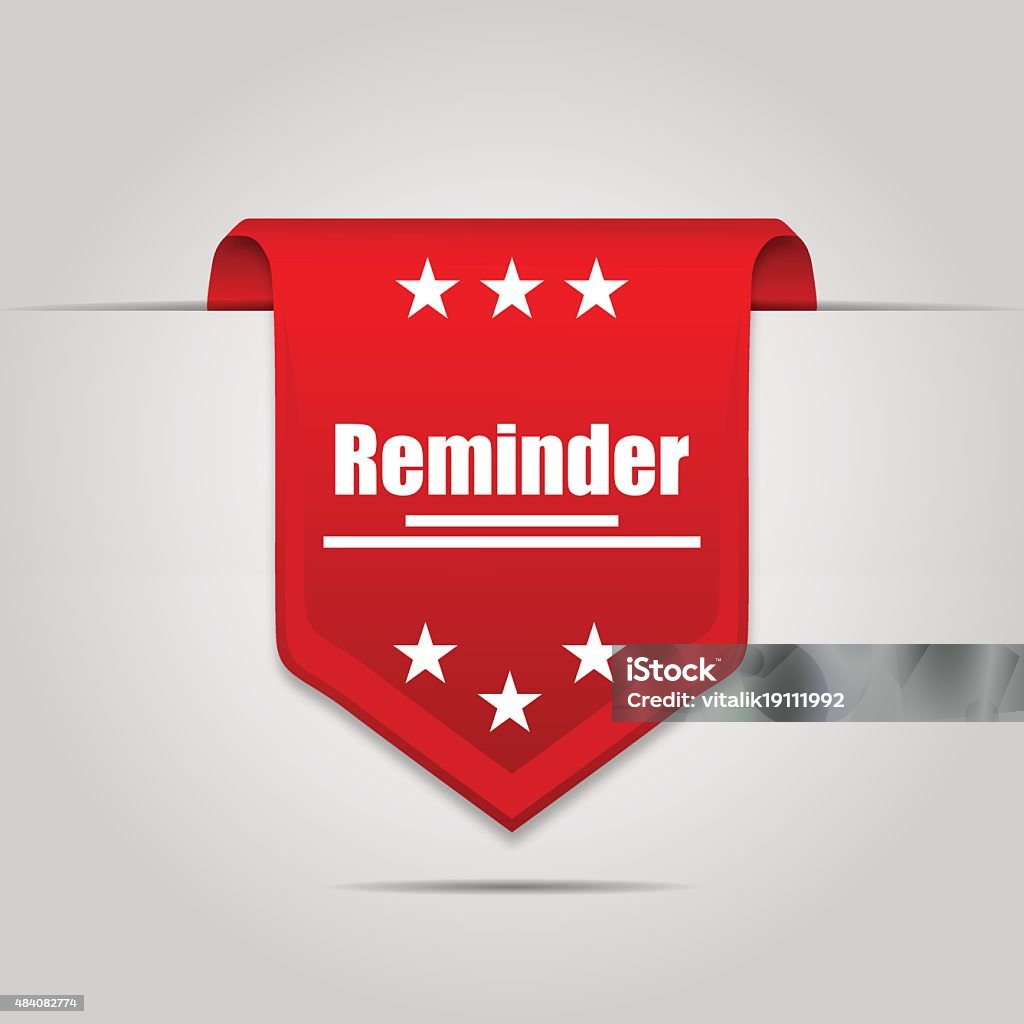 Remind Labels Reminder Labels With Shadow Stock Illustration - Download Image Now ...