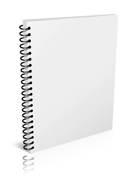istock Blank spiral notebook closed but empty ebook cover 484083236