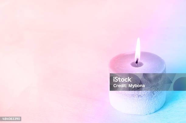 Romantic Background Aroma Candle With Vintage Tone Stock Photo - Download Image Now