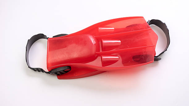istock Red flippers for scuba diving or snorkelling 484087174