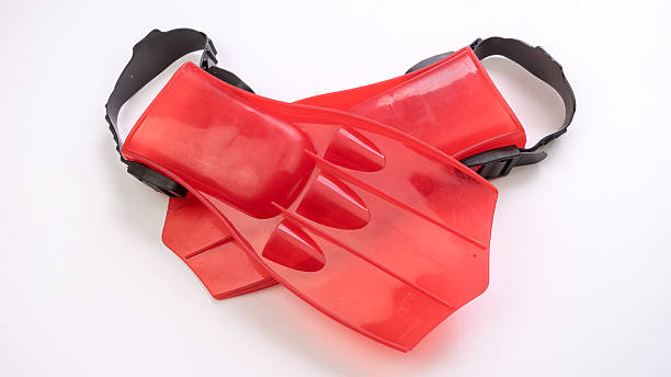 istock Red flippers for scuba diving or snorkelling 484087178