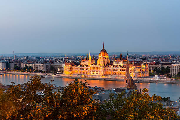 istock Hungarian Parliament in Budapest across the Danube 484090248