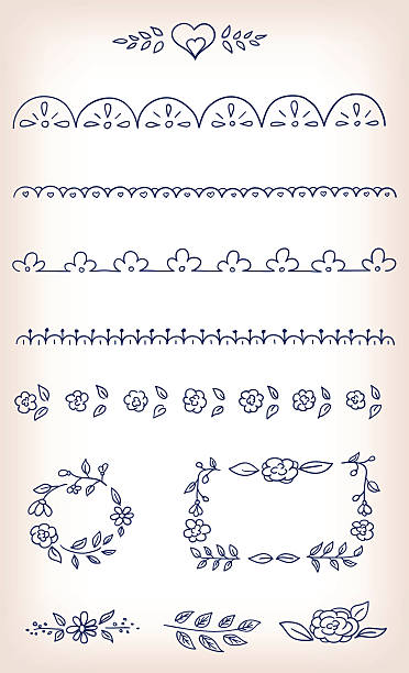 Vector doodle elements design set vector art illustration