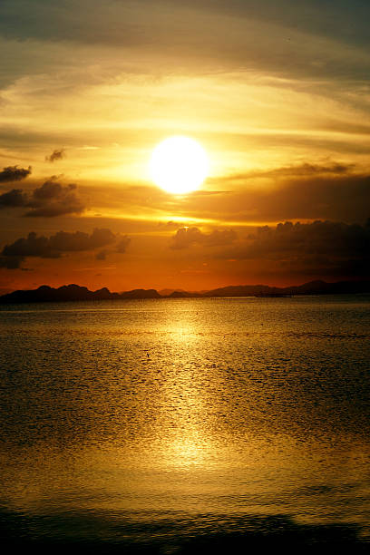 istock Beautiful sunset above the lake 484100659