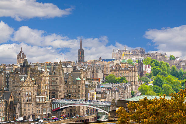 istock Edinburgh Skyline with North Bridge and Edinburgh Castle, Scotland, UK. 484101314