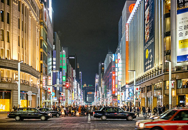 日本の銀座 - car driving transportation tokyo prefecture ストックフォトと画像