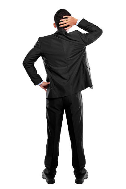 istock Back pose of a business person thinking 484102811