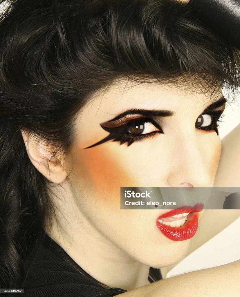 Beautiful Creative Makeup High Fashion Rock And Roll Stock Photo ...