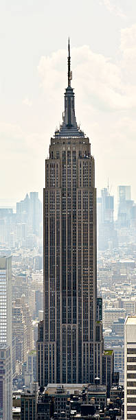 empire state building, panorama - empire state building zdjęcia i obrazy z banku zdjęć