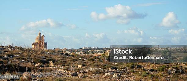 Xewkija Townscape And St John The Baptist Church Gozo Malta Stock Photo - Download Image Now