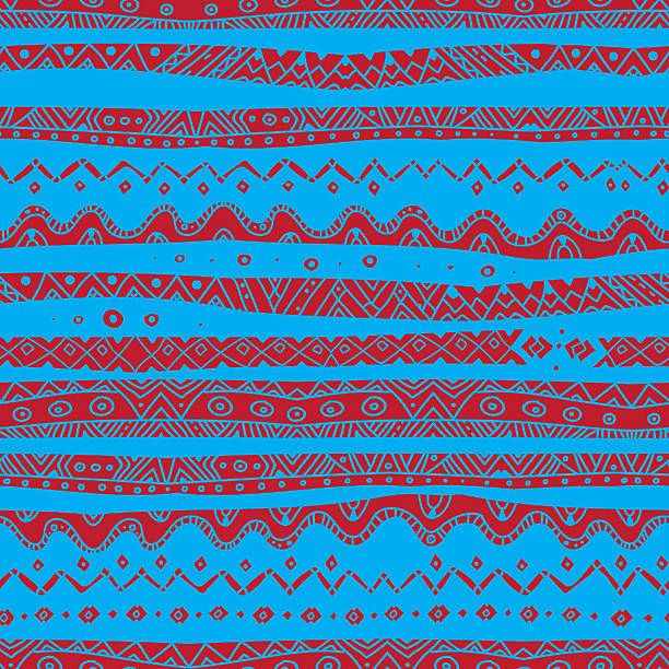 мексиканской бесшовный узор - part of aztec design element seamless stock illustrations