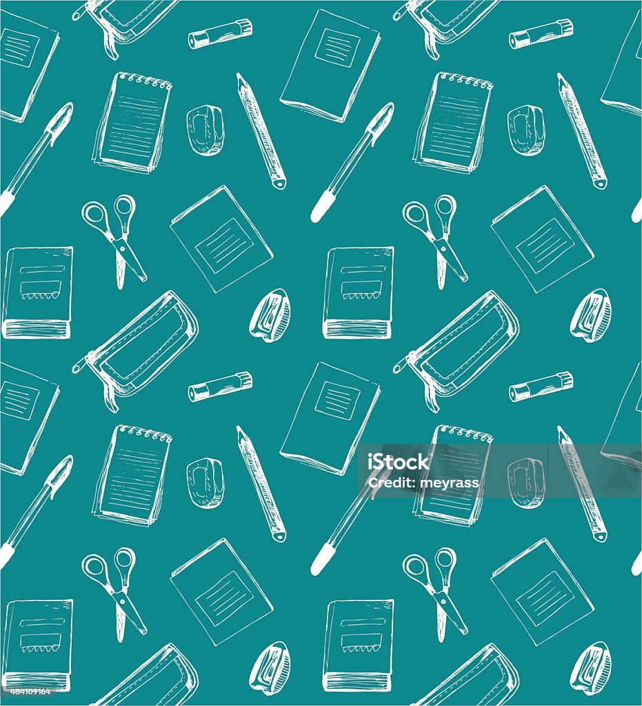 Pattern Escolar Seamless School Pattern With School Set Stock Illustration - Download ...