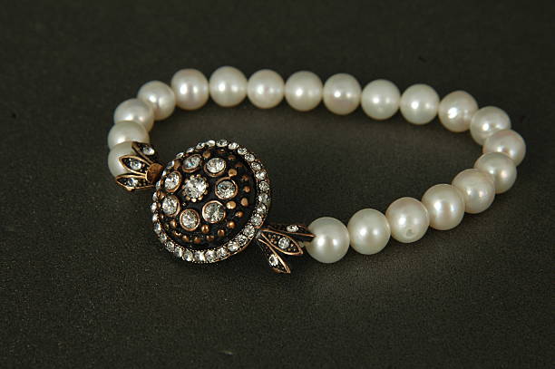 istock Pearl stone jewelery bracelet 484111920