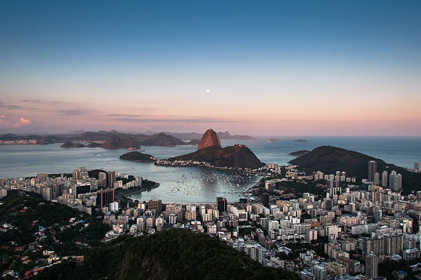 istock Sugarloaf Mountain with the Moon Above, Rio de Janeiro 484112140