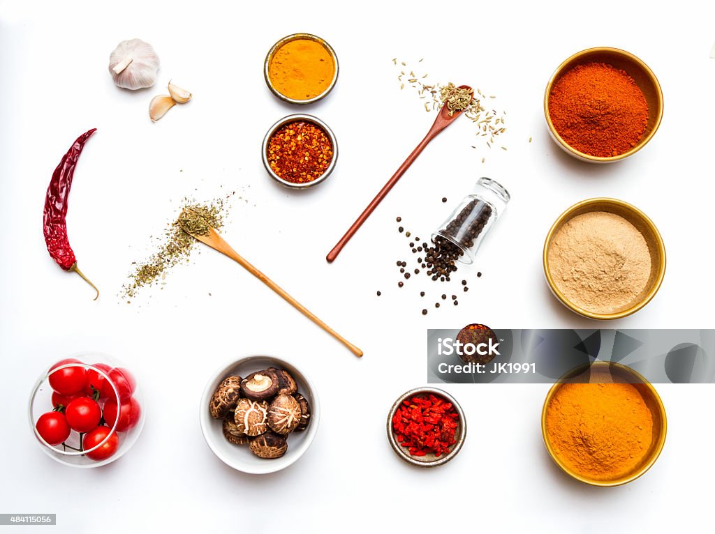 Food and spices herb for cooking. Food and spices herb for cooking background and design. Spice Stock Photo